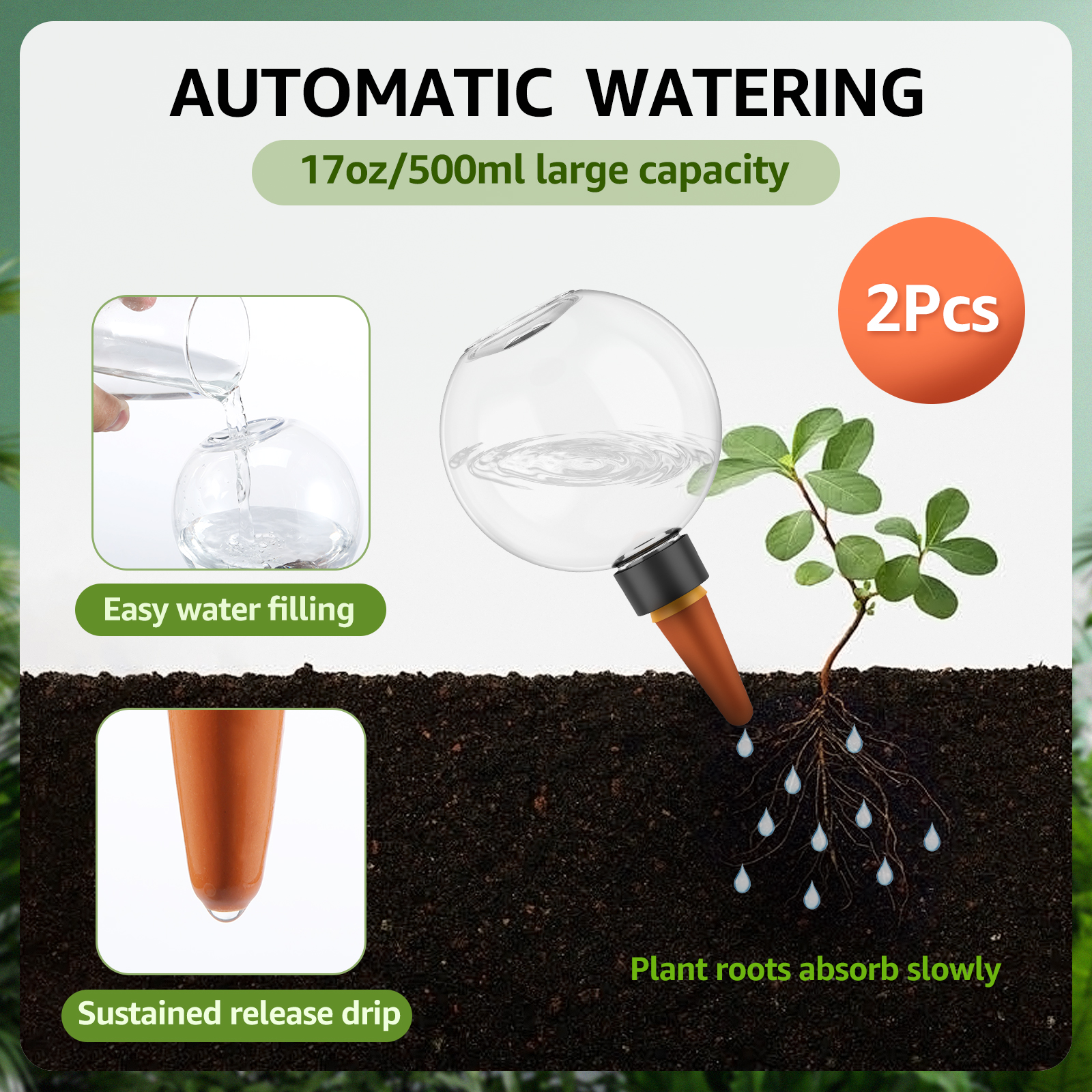 2/4Pcs 500ML Automatic Drip Ir - Urban Farming System reseña y precio
