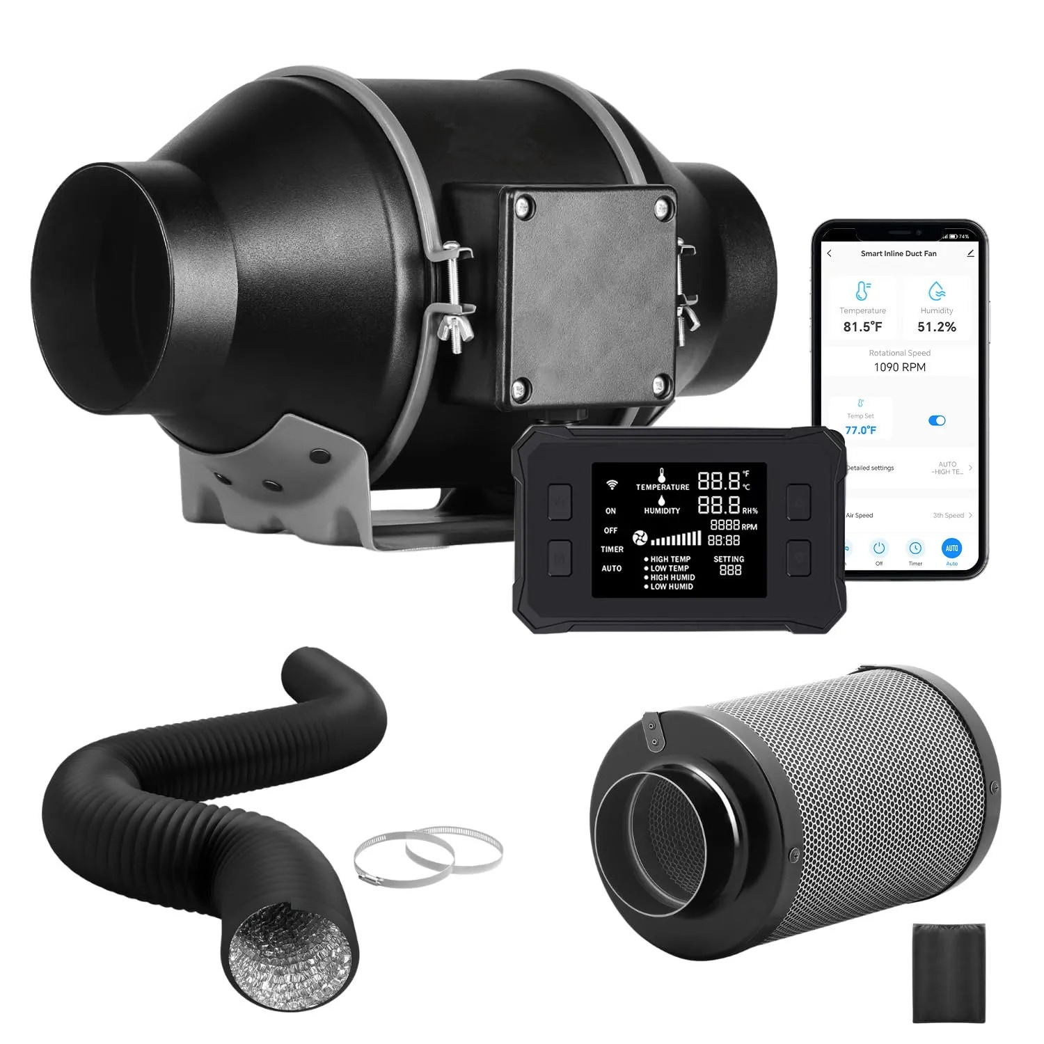Applicable to BAVA 4 Inch Envi - Carbon Filter Inline reseña y precio