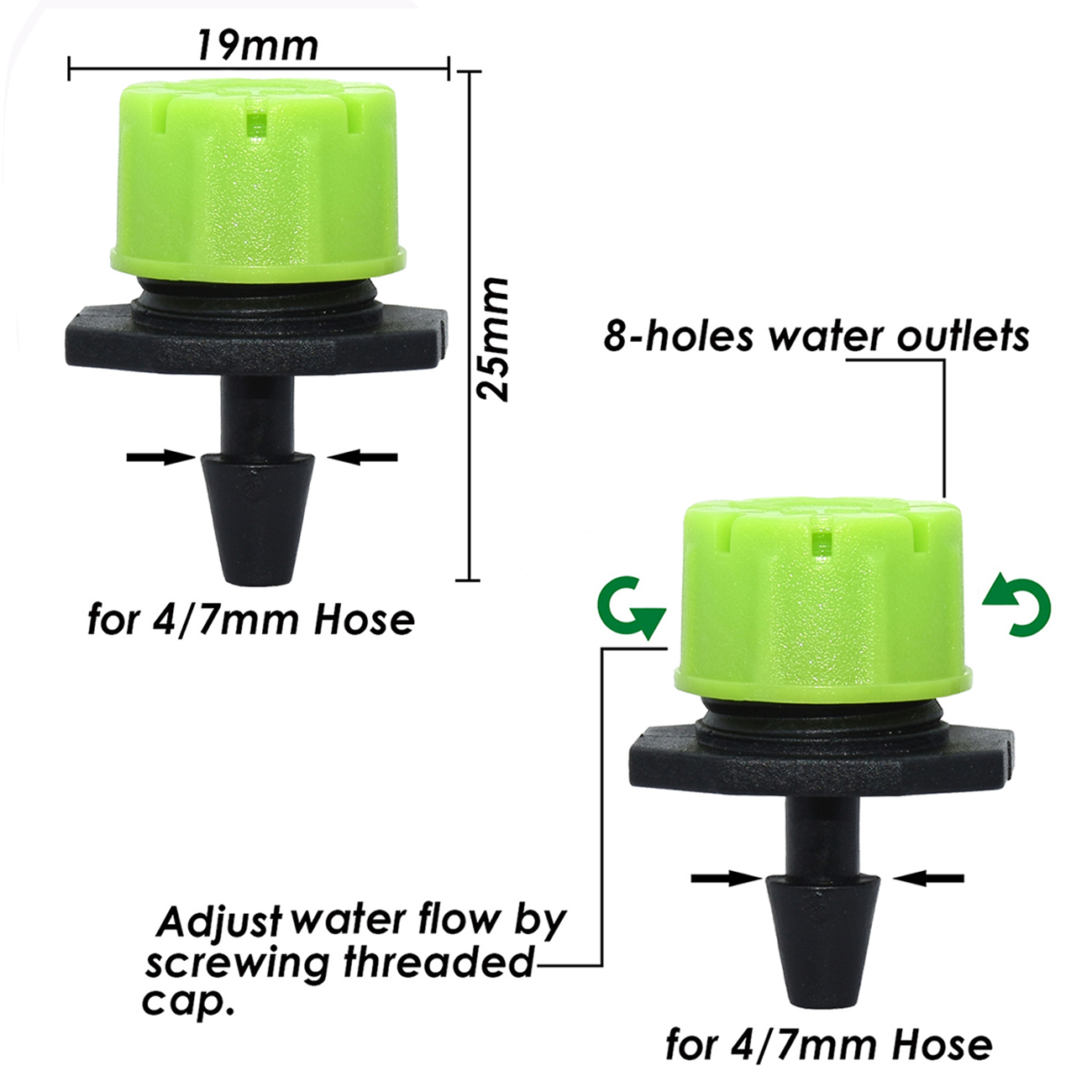 SPRYCLE 50-800PCS Green 1/4''  - Urban Farming System reseña y precio